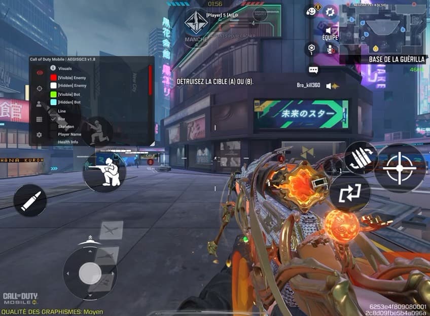 CMBegis settings preview cod mobile mod